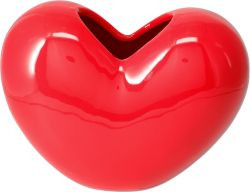 Vase Herz rot 19x14cm