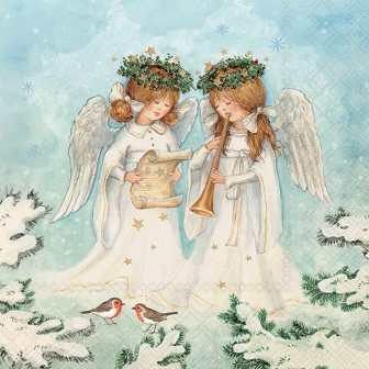 Serviette Angel musicians 33x33cm