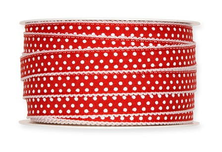 Band Punkte 15mmx25m rot/weiss