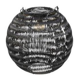 Laterne Solar Kunststoffgefl.schwarz 32x32x30cm