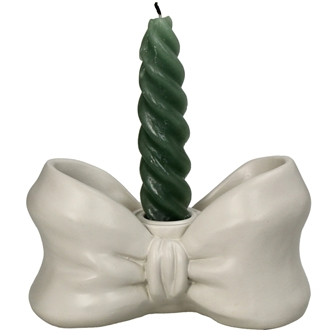 Kerzenhalter Polyresin elfenbein 7x13,5x7cm