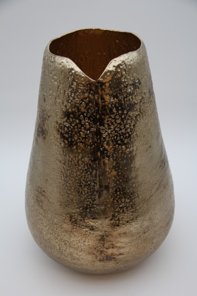 Vase Aluminium gold antik 13x25x34cm