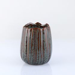 Topf Keramik blau 20cm Ø 15cm