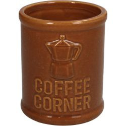 Pflanzentopf Coffee Corner Steingut braun 8,5x8,8x10,5cm