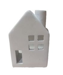 Haus cremeweiß 13,8cm B10cm H20cm