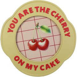 Bilderrahmen Kirsche Polyresin beige 10x10cm