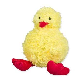 Kissen Ente gelb/rot 58x30cm