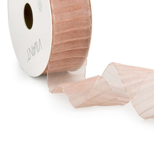 Band ORGANZA PLISSE 38mmx10m pfirsich