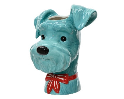 Vase Dolomit hellblau 18.3x16x22.6cm