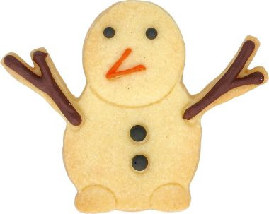 Ausstechform Schneemann-Stock 7,5cm Edelstahl PG blau