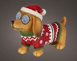 LED Xmas Dachshund Outdoor 9,5x21x15,5cm