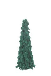 Schleifen-Pyramide grün Velvet 60cm