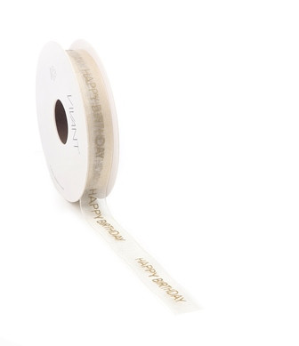 Band HAPPY BIRTHDAY 15mmx15m Fb.70 creme/elfenbein