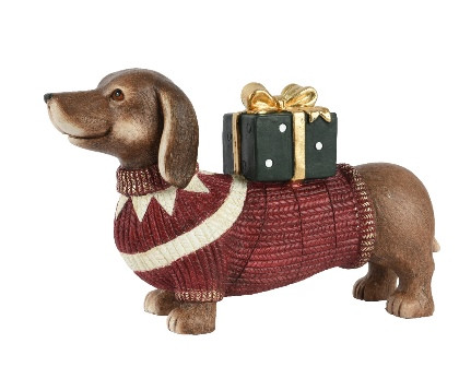 Hund rot 47x13.5x28cm