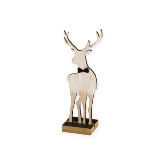Aufsteller Elch Holz natur 6,5x17cm