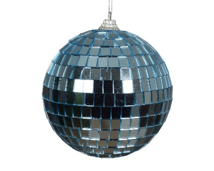 Kugel Glas Schaumstoff Eisblau 10cm