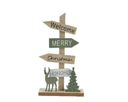 Schild Sperrholz natur 16x5x29cm
