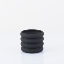 Topf Keramik schwarz 11cm Ø 13cm