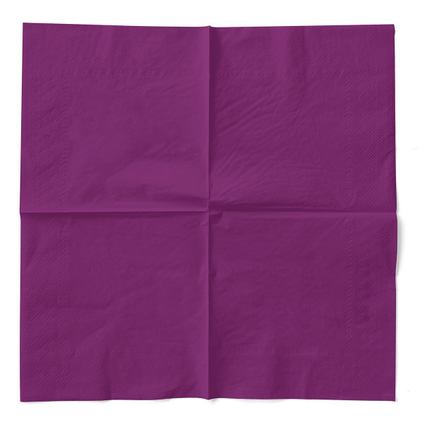 Serviette Mini Tissue auberine 24x24cm 150St.