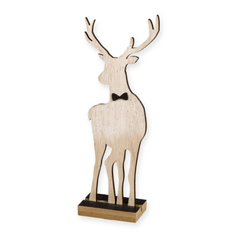 Aufsteller Elch Holz natur 6,5x22cm