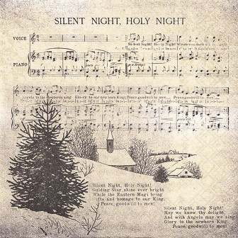 Serviette Silent night 33x33cm