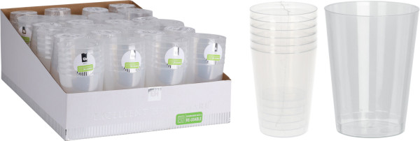 Trinkglas 280ml PP 6Stück