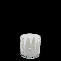 Glas CHRISTMAS SHINE weiß 15x15cm