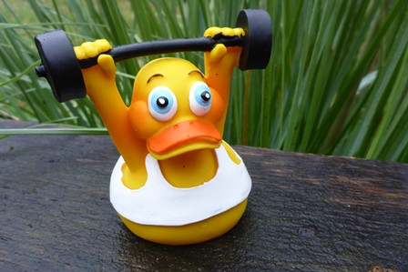 Badeente Workout Naturkautschuk