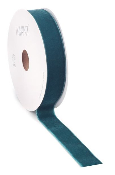Band VELVETY 10mx38mm Fb.48 steel blue/petrol