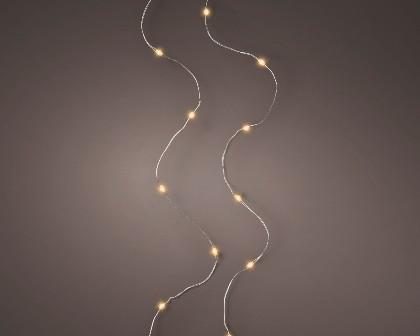 Micro LED Strang silber/klassisch warm Indoor 195cm 40L