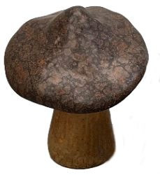 Pilz Steinzeug dunkelbraun Ø10 x H12cm