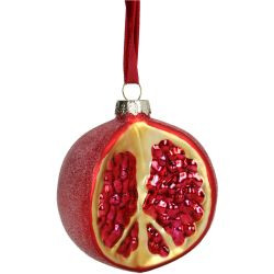 Hänger Glas Pomegranate rot 8cm