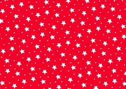 Geschenkpapier 2mx70cm Twinkle Litte Stars, red