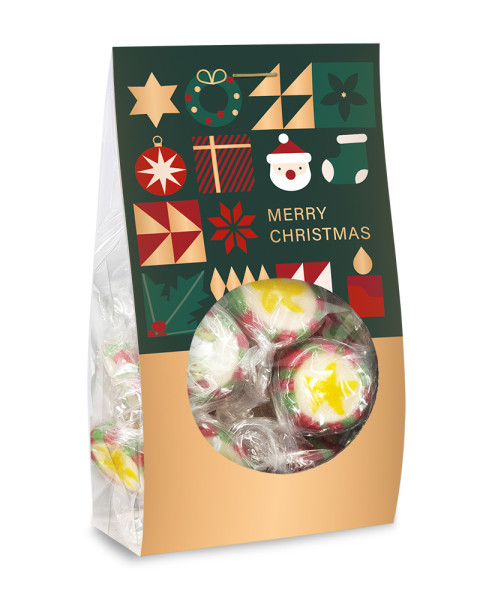 Weihnachts-Bonbons 75g Merry Christmas (Figuren) Goldveredelung