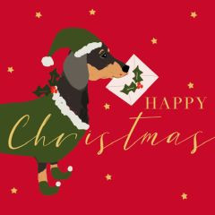 Serviette X-Mas Dog 33x33cm