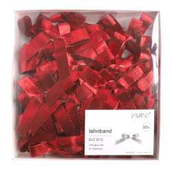 Schleife LAHNBAND 5x4cm 50Stück rot