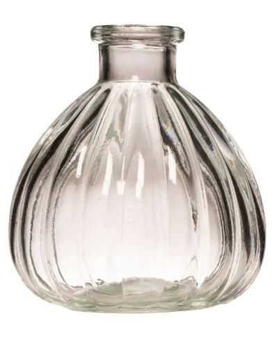 Vase Flasche Glas transparent 9,5x8,5cm