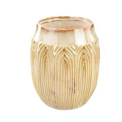 Topf Lotus Steinzeug beige 20x16,5cm