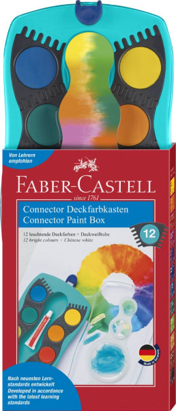 Faber-C. Farbkasten Connector 12 Farben türkis
