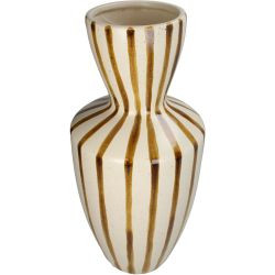 Vase Steingut braun 18x18x37cm