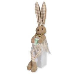 * Hase Frohe Ostern sitzend 12x35cm natur