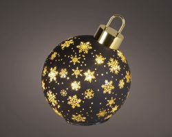 LED Kugel schwarz indoor 23x18cm