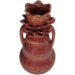 Vase Steingut lila 19,5x19,5x37cm
