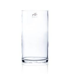 Vase zylindrisch Glas klar 25x12cm