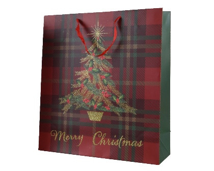Geschenktasche Papier rot 12x30x42cm