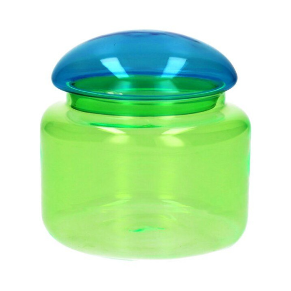 Dose Glas türkis/grün 14x13x14cm