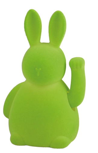 Hase winkend grün 12x10,5x20cm
