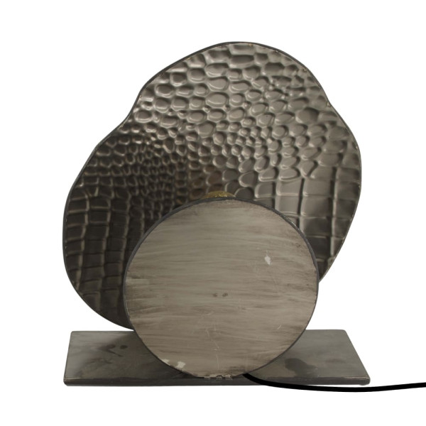 Tischlampe Metall antik grau gewischt 28x10x39cm