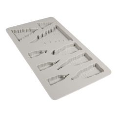 Gießform Silikon Wichtelfamilie 14,5x26x1cm, 9 Formen
