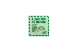 Untersetzer Terracotta Love Tiles Motiv: I love you so Matcha, grün 11x0,6x11cm